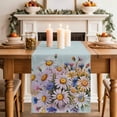 thumbnail image 2 of Table Runner 60 Inches Long for Kitchen Dining, Watercolor Daisy Dresser Scarf Farmhouse, Dining Table Decorations for Wedding/Parties, Rustic Spring Botanical Flowers Floral 13 x 60 In, 2 of 8