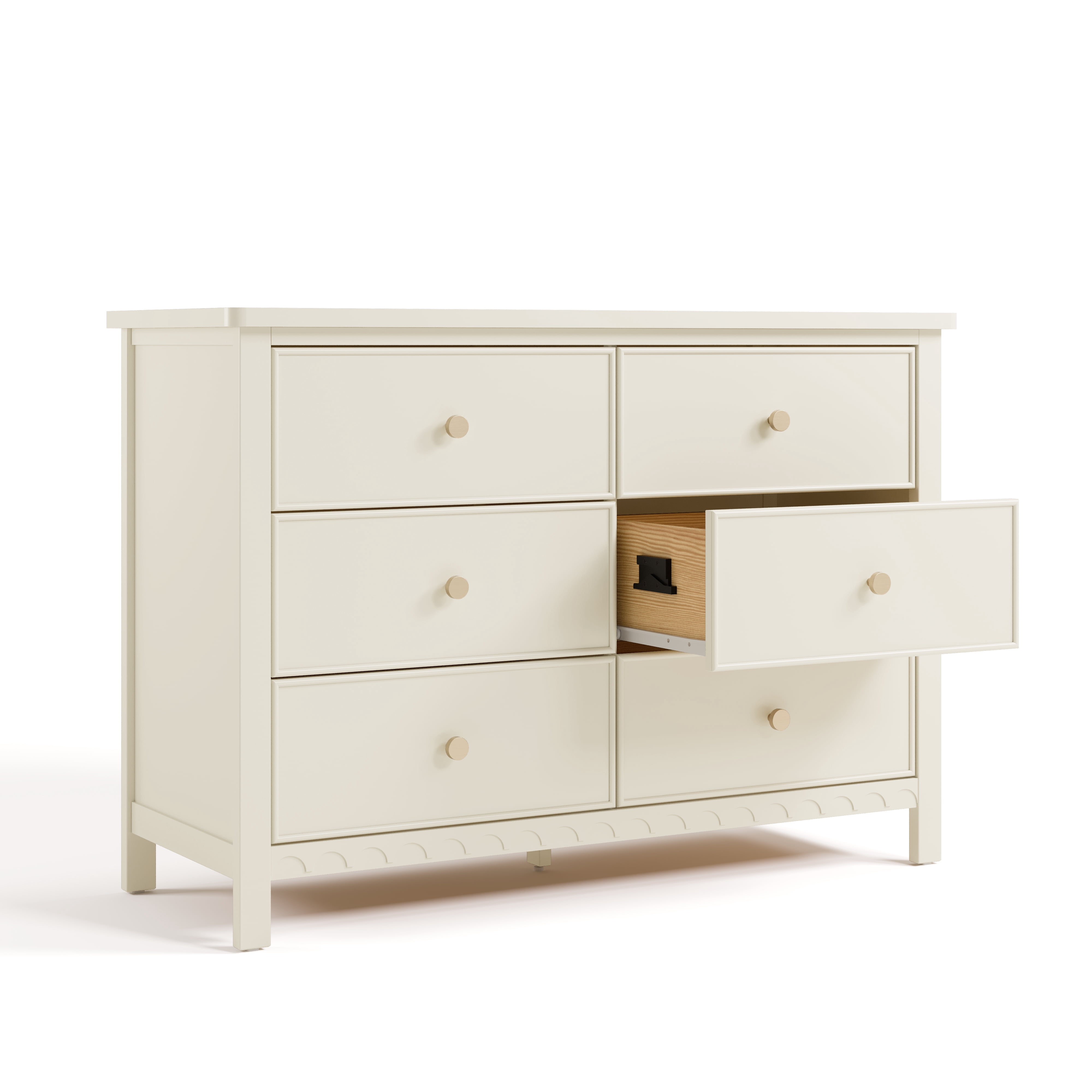 Graco Sasha 6 Drawer Nursery Double Dresser, Frosted Oat