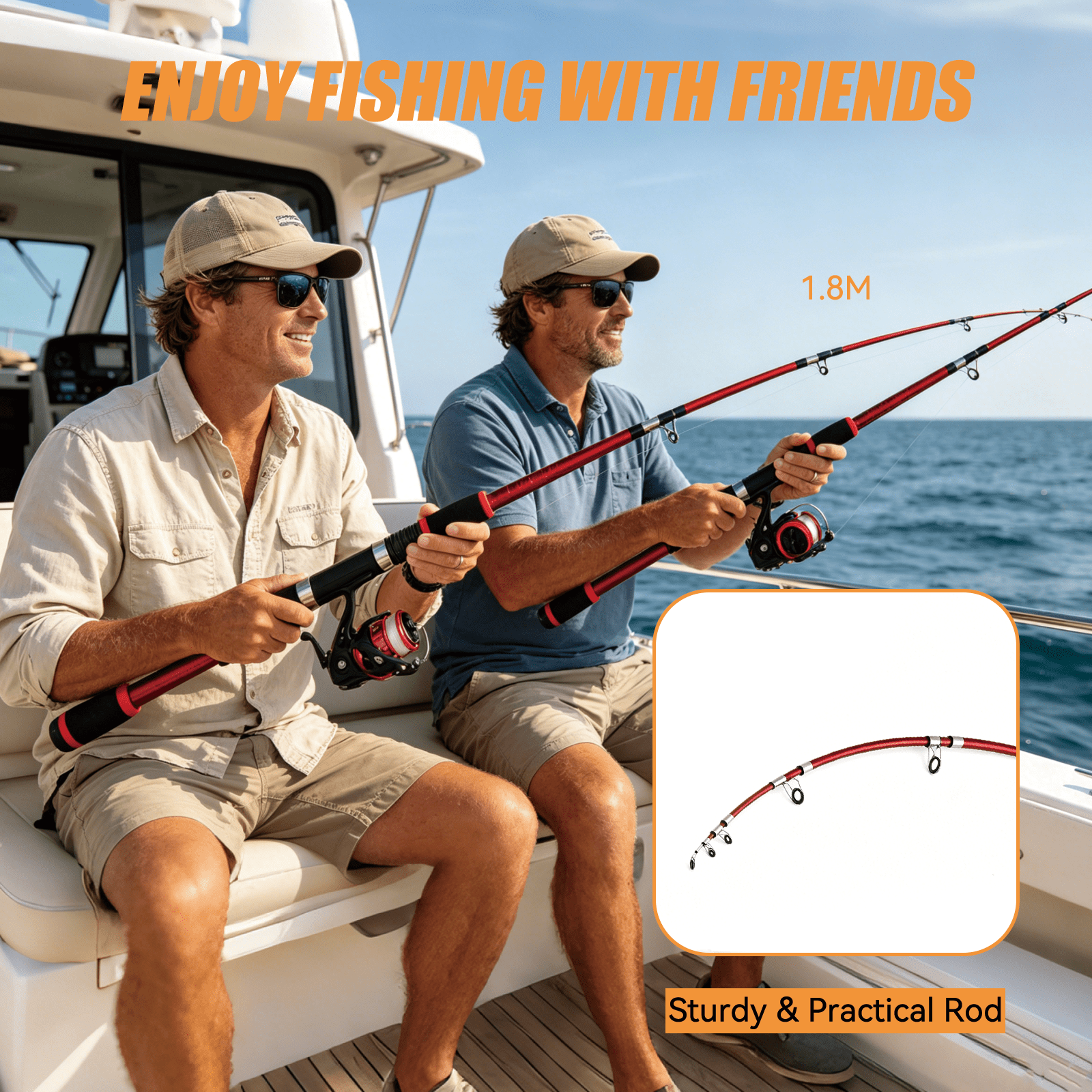iFaveorr 70 inch Fishing Rod and Reel Combos, 2Pcs Fishing Rod with EVA Material Grip, Telescopic Fishing Gear with Reel Combo Kit with Tackle Box Fishing Line, Gift for Fishing Beginner and Angler
