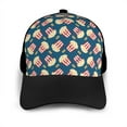 thumbnail image 3 of Naloa Popcorn With Glasses Adult adjustable Print Baseball Hat, Patchwork curved brim baseball capfor Men and Women, One Size, 3 of 5