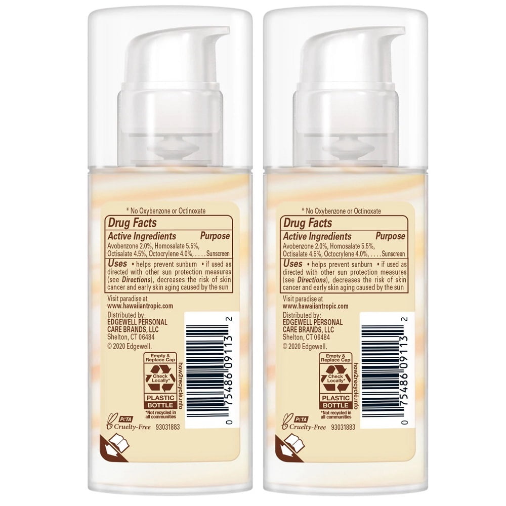 Hawaiian Tropic Weightless Face SPF 30 Sunscreen Lotion (1.7 fl. oz., 2pk)