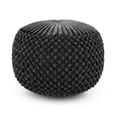 thumbnail image 1 of SIMPLIHOME Renee Pouf Rond, Repose-Pieds, Rembourré en Velours Gris Ardoise, pour le Salon, la Chambre et la Chambre d'Enfant, Transitionnel, Moderne, 1 of 5