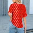 thumbnail image 6 of Horkkom Short Sleeve Shirts for Women Crew Neck Color Block Polka Print Graphic Tees Causal Loose Comfy T Shirts XL, Gifts for Women, 6 of 8