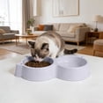 thumbnail image 5 of Leodye 1PCS Portable Double Bowl Pet Food and Water Bowl, Double Feeding Bowls fors and Small s, Portable Pet Accessories --10.62*5.11IN, 5 of 5