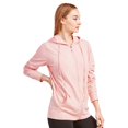 thumbnail image 3 of DailyWear Womens Long Sleeve Thin Cotton Full Zip Up Hoodie Jacket Peach, Medium, 3 of 4