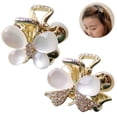 thumbnail image 3 of Hair Clamp Clip Fashion: 2PCS Fake Opal Small Hair Catch Barrette Hair Accessory, 3 of 10