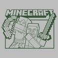 thumbnail image 2 of Women's Minecraft Steve and Alex Attack  Graphic Tee Athletic Heather Large, 2 of 4