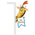 thumbnail image 1 of Elephants on the Wall 5-1209 Circus Giraffe Doorhugger - Paint It Yourself, 1 of 1