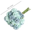thumbnail image 3 of Kuroiy Hydrangea Artificial Flowers Silk Faux Floral Arrangement, Lifelike Petal Texture Dusty Blue Blush, Full Bouquet Flexible Stem, 3 of 3