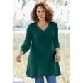 thumbnail image 2 of Woman Within Plus Size V-Neck Shaker Trapeze Sweater, 2 of 2