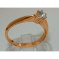thumbnail image 4 of LBG British Made 9k Rose Gold Genuine Natural Aquamarine Womens Engagement Ring - 33 size options - Size 5.5, 4 of 7