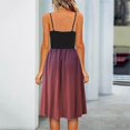 thumbnail image 4 of USSUMA Sundresses for Women Gradient Sleeveless Casual Dresses for Women A Line Cami Flowy Swing Midi Dresses Women Summer V Neck Beach Dresses Wedding Guest, 4 of 7