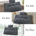 thumbnail image 5 of Eurhowing Twin Wedge Pillow for Bed, Triangular Headboard Pillow with 1 Roll Pillows, Reading Pillows Backrest Wedge Pillow (Gray, 40”x20”x8”), 5 of 11