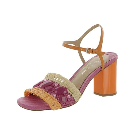 Kate Spade New York Womens Bora Bora Raffia Embellished Heels
