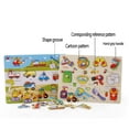 thumbnail image 4 of Wooden Montessori Toddler Puzzles for 1 2 3 4 Years Old, Fruit Vegetable Number Letter, Kids Preschool Educational Peg Puzzle Set, 4 of 5
