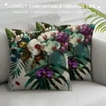 thumbnail image 3 of PRATYUS  Tropical Plants Throw Pillow Covers,Tropical Flower Leaves Home Decorative Throw Pillow Case Cushion Cover for Sofa Couch 12x12in, 3 of 5