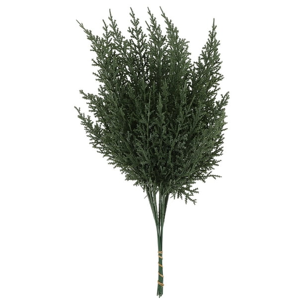 40 Uds ramas artificiales de cedro agujas de pino tallos selecciones ramas de pino artificiales