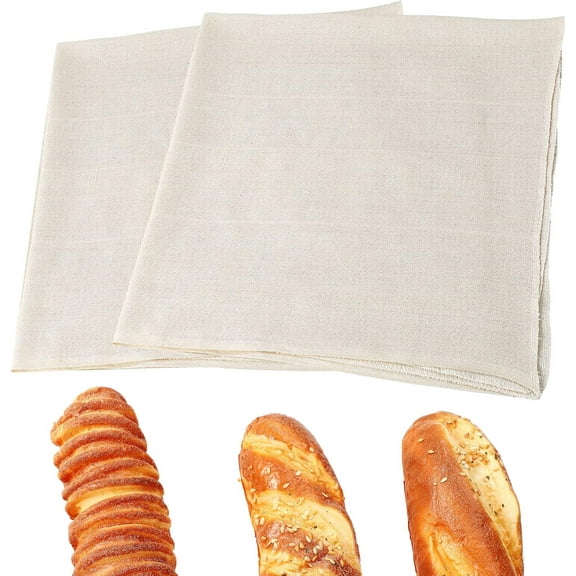 BlinkLLX Tea Towels for Baking Sourdough Bread Towel 28"x28" Flour Sack Towels All-Cotton Sack Bread Cloth Absorbent Kitchen for Making Basket Cloth Napkin Dough Raising Baguettes(2 Pcs)