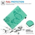 thumbnail image 5 of Fire HD 10/HD 10 Plus Tablet Case (11th Generation, 2021 Release) - Slim Embossed Butterfly Premium Leather Folio Stand Wallet Cover, Green, 5 of 5