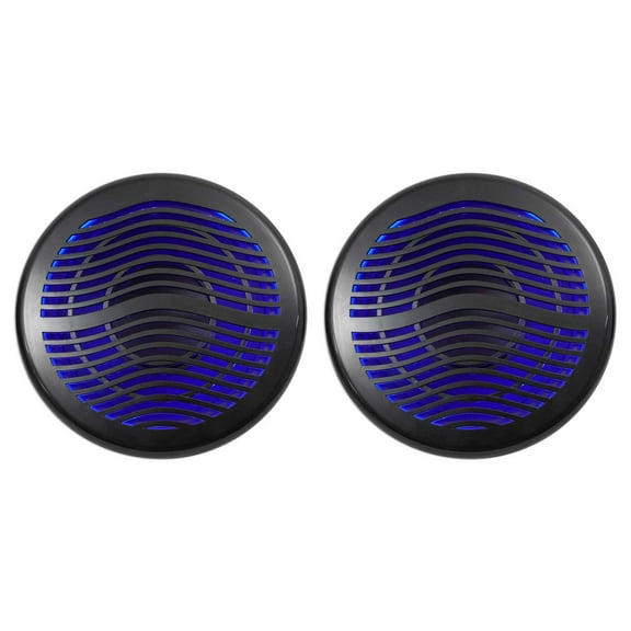 (2) Rockville MS12LB 12" 2800 Watt Black Marine/Boat 12" Free Air Subwoofers w/LED's