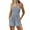 Gray-874, variant on Reduced Price,Women's Solid Color Stylish Pocket Strap Romper Comfortable Casual Wide Leg Romper Shorts,Relaxed Fit, Stylish Design, Pockets, Casual Summer Romper, Beach, Daily Wear|Polyester,Black