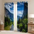 thumbnail image 2 of Manfei Smoky Jungle Blackout Curtains Set of 2 (52x84 Each) for Female Men Women,Woodland Tree Window Curtains,Botanical Plants Curtains and Drapes,Ultra Soft Home Decor, 2 of 6