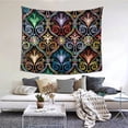 thumbnail image 2 of Retro Colored Prism Tapestry, Abstract Wall Decor Home Decor Bedroom Living Room Dorm Tapestry Room Wall Hanging, 60 x 51 inch, 2 of 8