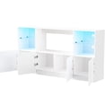 thumbnail image 3 of Tempered glass shelves - Adjustable LED brightness - Living room media center - Tidy cable environment, 3 of 6