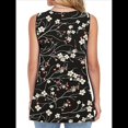 thumbnail image 4 of Camisetas de Tirantes de Verano para Mujer, Sin Mangas, Holgadas, Estilo Henley, con Botones, para Combinar con Leggings, Blusa Plisada Informal. Color 5XL, 4 of 7