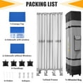 thumbnail image 5 of COBIZI 10x30 Heavy Duty Pop up Canopy Tent with 5 Waterproof Walls, UPF 50+ Protection, Roller Bag, Adjustable Heights, and 4 Sand Bags,Blue (Enhanced Hexagonal Frame), 5 of 11