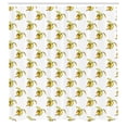 thumbnail image 3 of Ambesonne Banana Shower Curtain, Vintage Peeled Dotted Fruit, 69"Wx84"L, Yellow Orange, 3 of 5