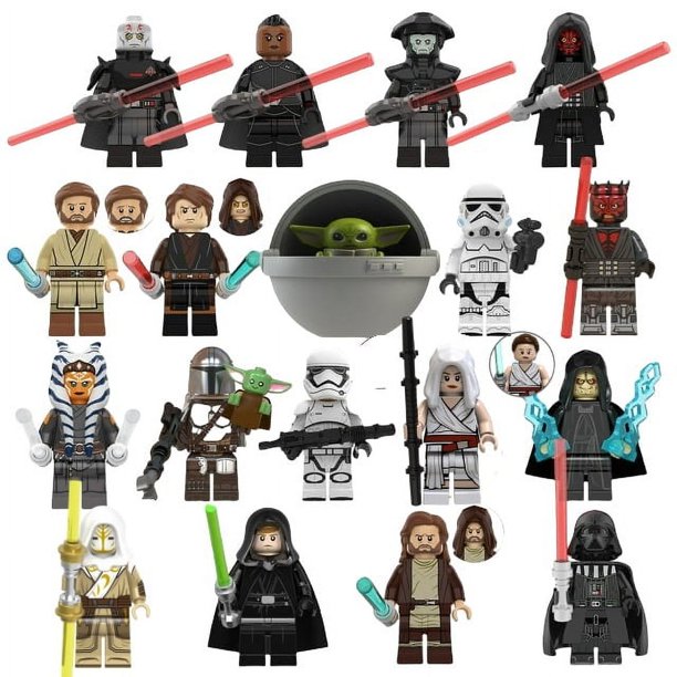 Lote de 18 Figuras de Bloques de Construcción Moc Space War – Colección de Minifiguras del Ejército con Yuta Baby Skywalker Obi De Clone, Ideal para Niños y Coleccionistas