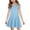 Light Blue, variant on Girls Summer Sleeveless Dress Kid Princess Flower Beach Sundress for Girls Size 7-8