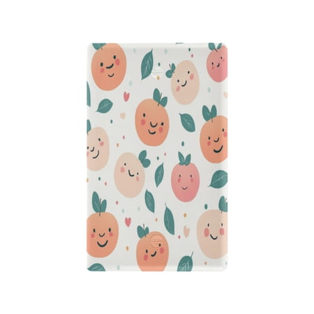 Switch Panel Switch Decoration 2.76x4.53x0.28 Inches Unused Outlet Cover Switch Plate Wall Plates Living Room Kitchen Bedroom Study Switches Pretty Smile Pink Peach