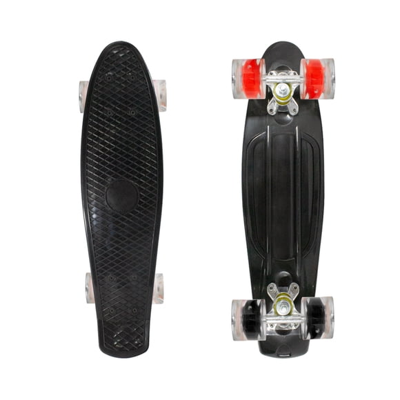 Patineta Cruiser Penny Negra Reposapiés Antiderrapante LAVIGA Llantas Mixtas Plástico Resistente