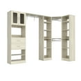 thumbnail image 6 of iSunirm Corner Closet System with Drawers, 99.2'' L Shaped Heavy Duty Walk in Closet Organizer System with 3 Hanging Rods & 15 Shelves for Closet, Bedroom, White Oak, 6 of 7
