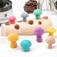 thumbnail image 3 of Wooden Toy Smooth Surface Early Learning Safety Baby Mushroom Educational Toy for Kindergarten, 3 of 5