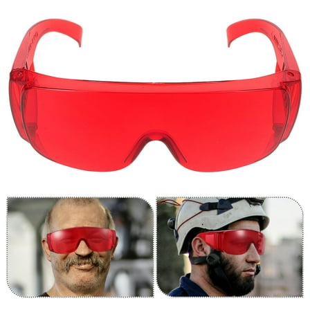 IBASETOY Anti-Splash Goggle Protective Goggles Red Plastic Clear Lens 1Set