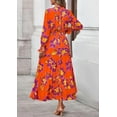 thumbnail image 7 of PRETTYGARDEN Women's Floral Maxi Dress Spring Long Sleeve V Neck Casual A Line Long Flowy Boho Party Dresses, 7 of 7