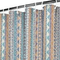 thumbnail image 4 of Small Stall Narrow Shower Curtain 36"W x 72"L – Tropical Bohemian Leaves, Mid-Century Abstract Boho Botanical Bathroom Decor, Vintage Floral Palm Leaf Pattern, Rustic Tribal Folk Style, 4 of 5