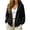 AF06_Black, variant on Sweatshirt Cardigan for Women Open Front Oversized Sweatshirt Lounge Collarless Fall Jackets with Pockets Cute Plain Sweaters White M