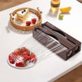 thumbnail image 2 of Bamboo Food Wrap Cutter and Storage for Kitchen – Reusable Cling Film Dispenser with Built-In Cutter and Compact Organizer, 2 of 3