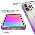 thumbnail image 3 of iPhone 13 Pro Case,Dteck Shockproof Rubber Bumper Hybrid PC Gradient Lightweight Slim Transparent Back Cover without Screen Protector For Apple iPhone 13 Pro 6.1-inch,Purple, 3 of 7