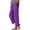 Purple, variant on Palazzo Pants for Women Casual Audhol Fashion Women Loose Solid Color Casual Wide Leg Pants Cotton Trousers Summer Pants Black L