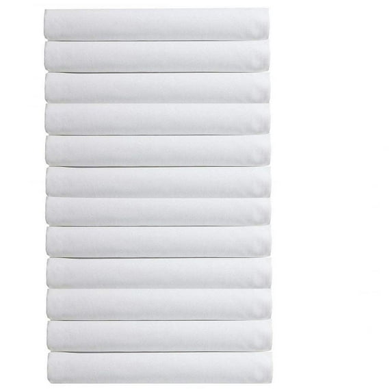 The Great American Store- Pack of 12 - Flat Sheet (Cal King Size, Solid White) 600-Thread-Count 100% Superior Cotton - Best for Hotel, SPA, Hospitals - Super Soft & Flat Resistant Top Sheet
