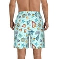 thumbnail image 3 of Yiaed Sea Shells 2 Print Men's Swim Trunks with Lining Quick Dry Sports Shorts Beach Shorts Boardshorts-Large, 3 of 5