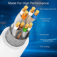 thumbnail image 7 of Cat8 Round Ethernet Cable 25ft, 2 Pc Pack, 40Gbps 2000MHz Network Patch Cord, S/FTP Shielded LAN Cable with RJ45 Connectors, for Gaming, Router, Modem, Laptop, 7 of 7
