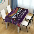 thumbnail image 7 of SKYSONIC Mardi Gras Tablecloth Waterproof Washable Polyester Square Table Cover Durable Tablecloth for Kitchen Dining Table Party Decor (54 X 72 Inch), 7 of 7