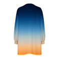 thumbnail image 6 of Bxsruta Blouse for Women, Womens Oversized Crewneck Sweatshirt Printed Long Sleeve Tunic Tops, Blue L, 6 of 6