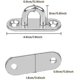 thumbnail image 2 of Gancho de acero inoxidable (6 piezas) - Soporte de pared resistente - Ganchos de metal en forma de U con 2 orificios que soportan hasta 40 kg de peso, ganchos de pared atornillados Capa ator, 2 of 5